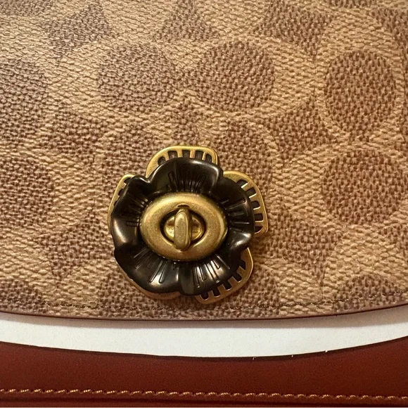 NWT COACH Madison Signature Coated Canvas Mini Shoulder Bag Crossbody Bag Brown - Picture 4 of 16